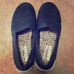 Black slip-on shoes